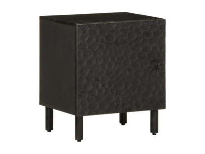 2-piece black bedside tables, 40x33x46 cm, solid mango wood XWZP88313