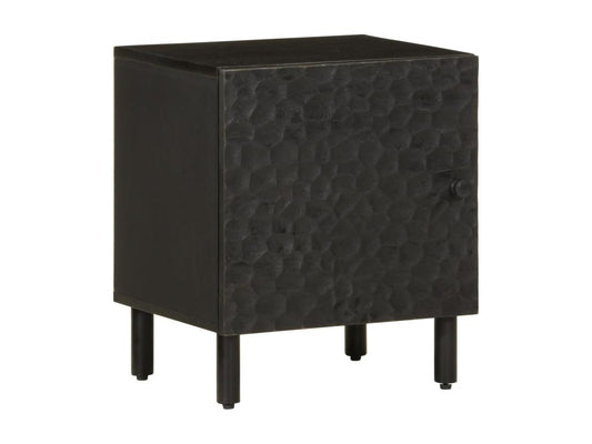 2-piece black bedside tables, 40x33x46 cm, solid mango wood XWZP88313
