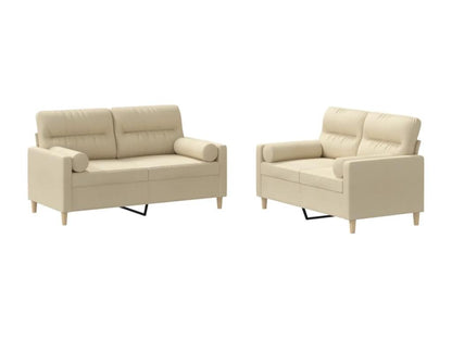 2-piece sofa set with cream fabric cushions ETXQ01182