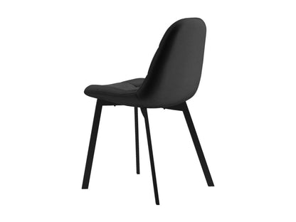 Chezlova - Black velvet and black metal chair x4 WZNF59998