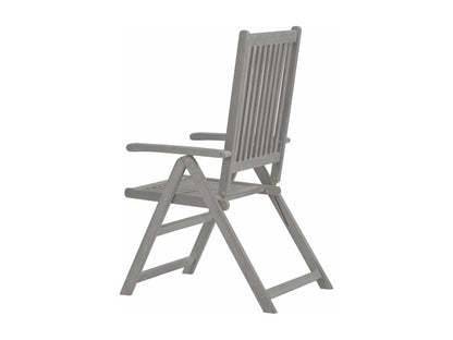 Artigeo LFXO60619 3-Piece Reclining Garden Chairs, Grey Solid Wood