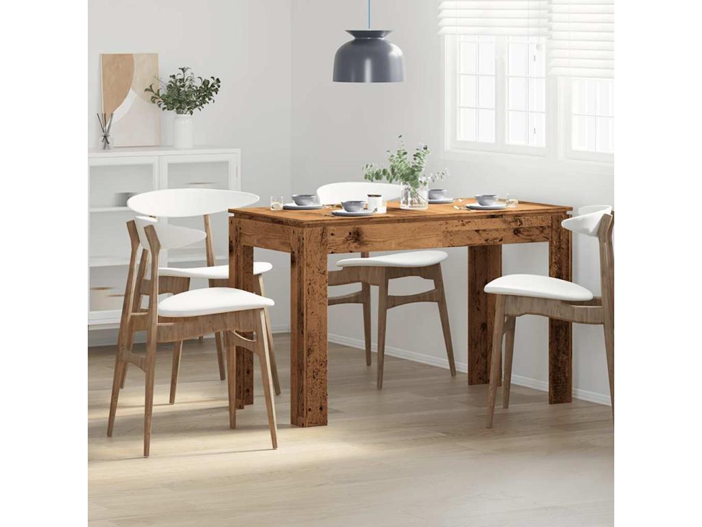 Dining table in aged wood, 120x60x76 cm, engineered wood, DNME18032