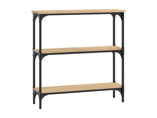 Artigeo oak console table 75x22.5x75 engineered wood XXXC53643