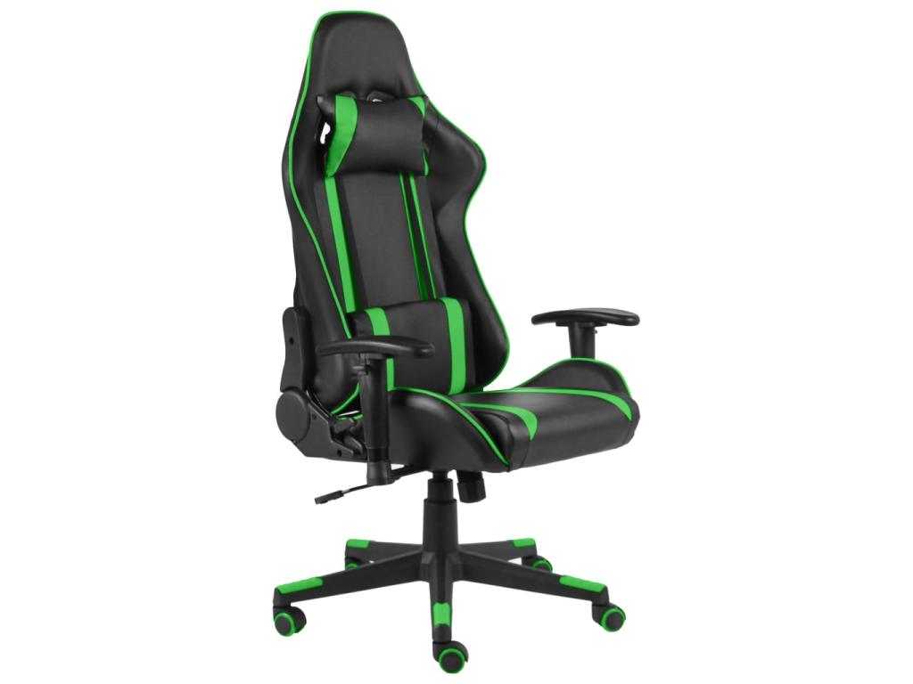Green PVC Swivel Gaming Chair WCOJ50177