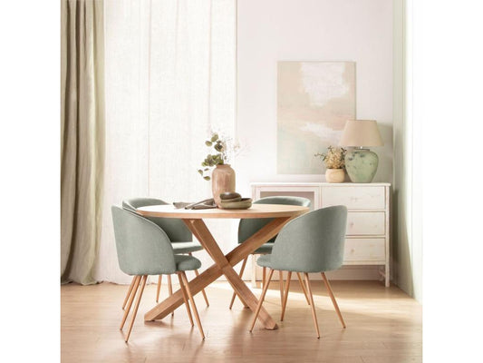 Green fabric dining chair 54x82 cm - Chezlova BDRV04787