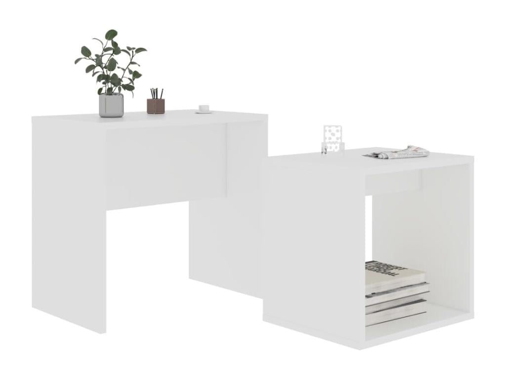 Set of white coffee tables, 48x30x45 cm, chipboard, VHWW60319