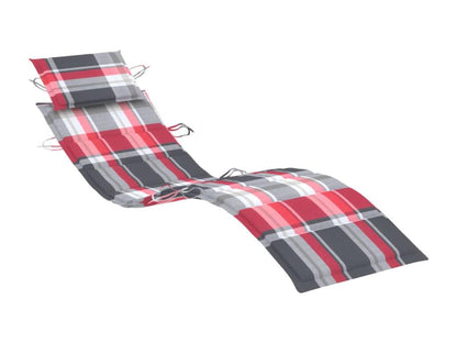 Set of 2 sun loungers with cushions, solid Chezlova wood, ZIQK94689