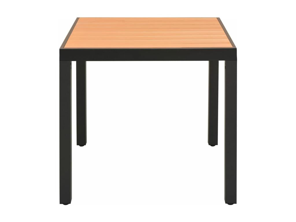 Chezlova Premium - Brown Garden Table 80x80x74 cm Aluminium and Chezlova TKPR04748