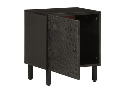 2-piece black bedside tables, 40x33x46 cm, solid mango wood XWZP88313