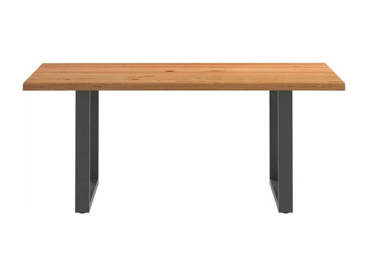 Light brown rectangular solid oak dining table CMDU39848