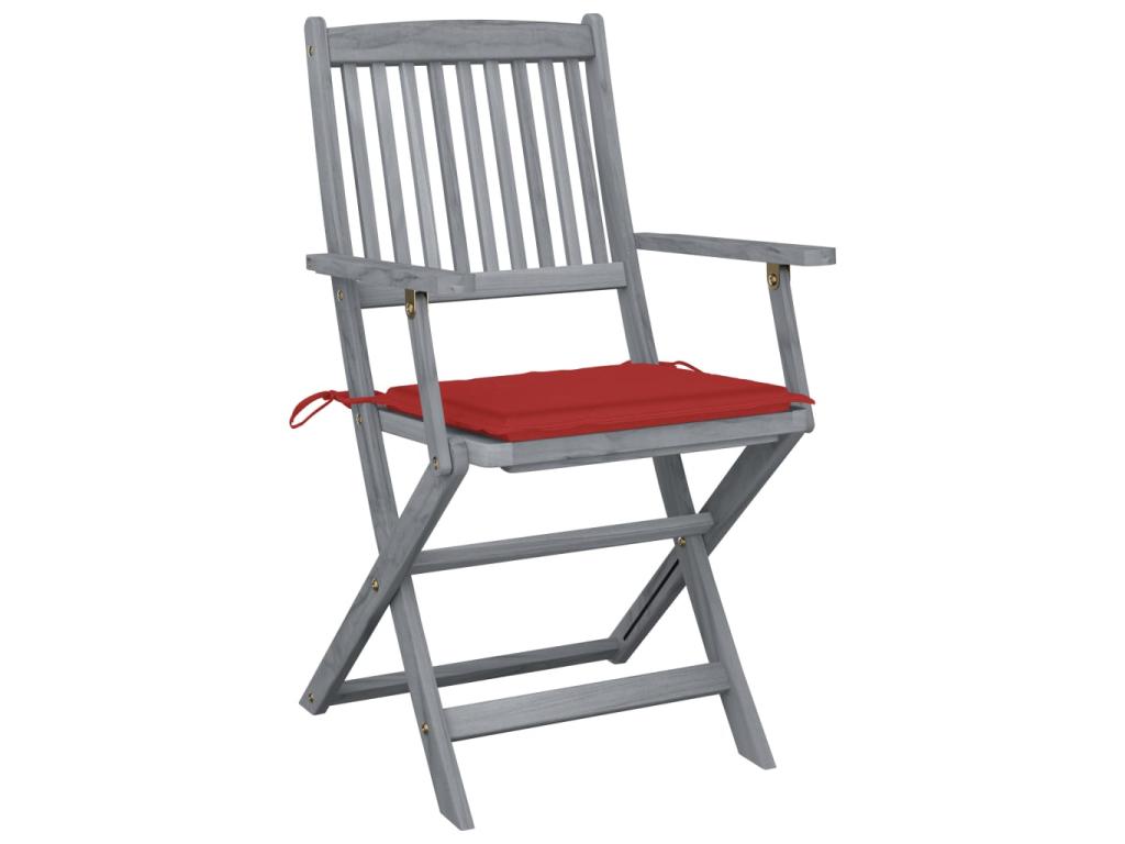 Artigeo 3 TYQW60041 Outdoor Folding Chairs, Set of 4 with Cushions, Wooden