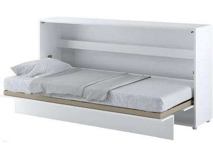 Artigeo Horizontal Wall Bed 90x200 cm Matte White Foldable Bed Consus QOWH82871