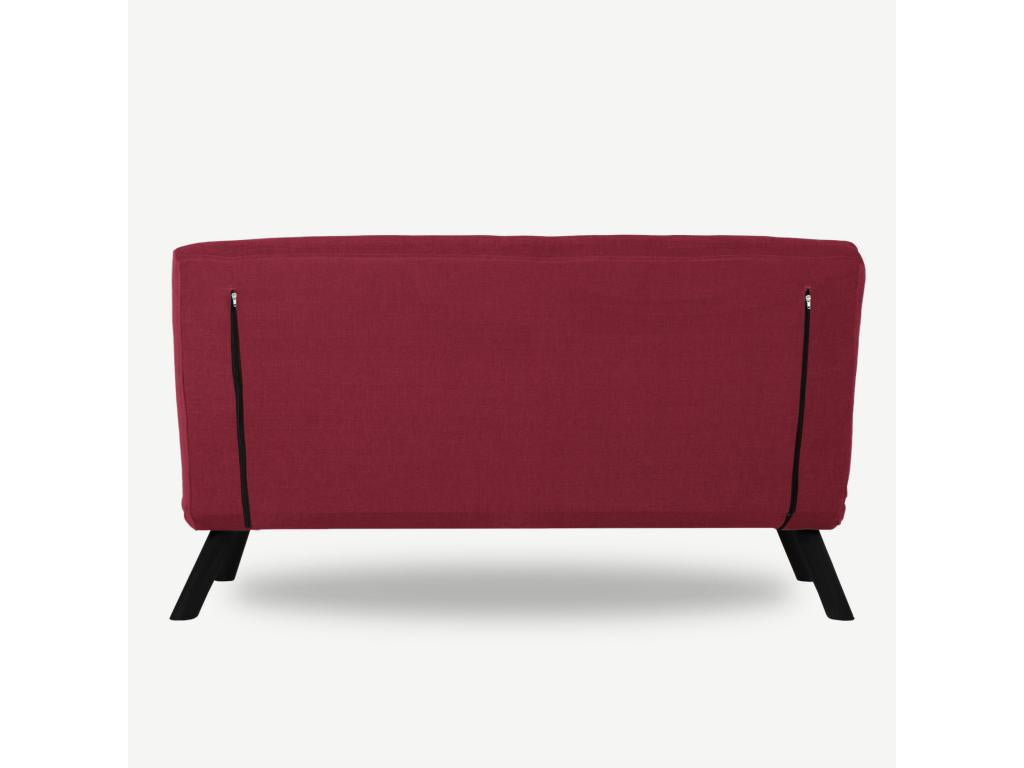 Artigeo fabric sofa bed - Bordeaux color - 2-seater CQOZ42974