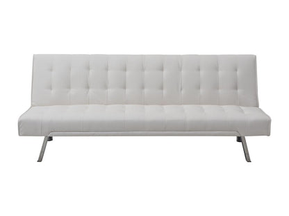 Chezlova convertible sofa in white faux leather Chezlova NFGV77418