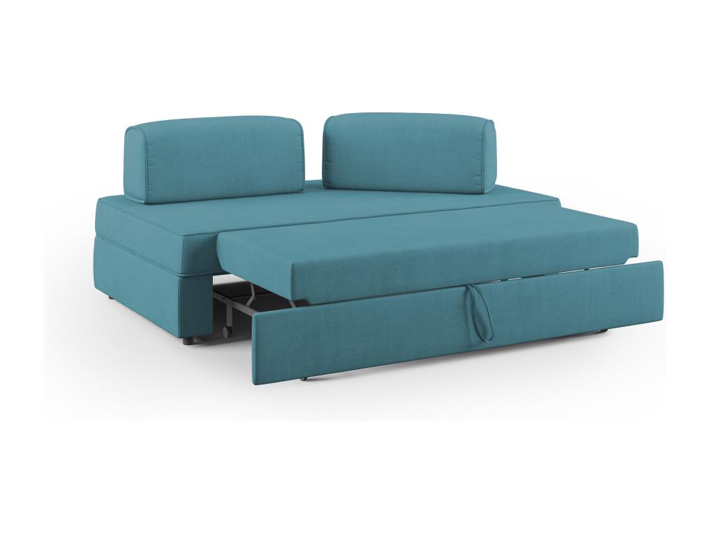 Liberty Sofa with pull-out ottoman and removable backrest in waterproof fabric T02 200 cm sky blue GRKI36809