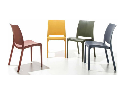 Chezlova Polypropylene Chair - Set of 4 - Slate Blue JCXW32651