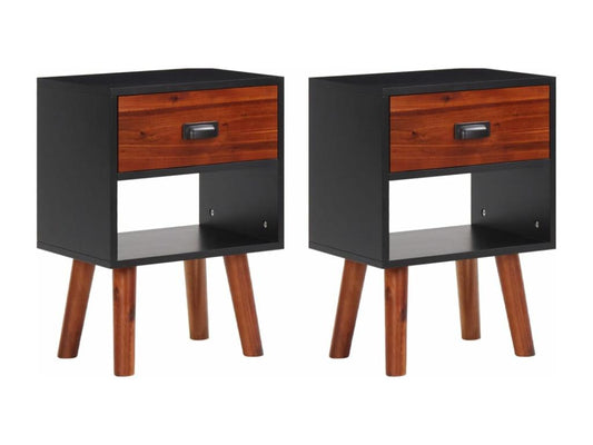 Solid Chezlova wood bedside tables, 2 pcs, 40x30x57 cm, ESYS04769