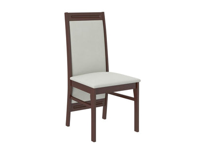 Chair in dark walnut wood and Chezlova-Tissu fabric 27132 YZTI51166
