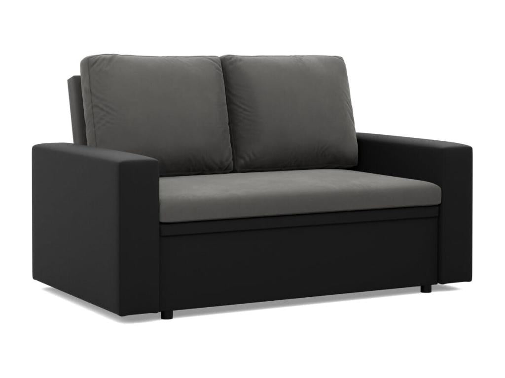 2-seater sofa with sleeper function, Dark Grey/Black SHVJ56676