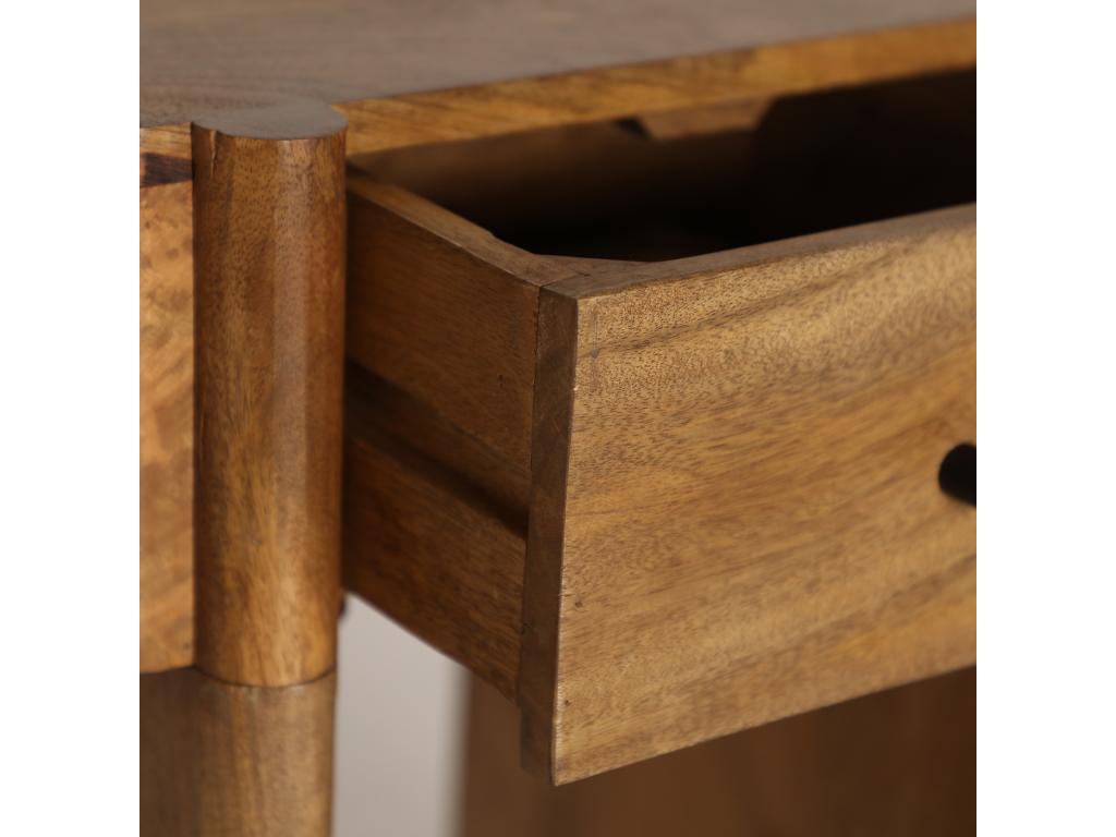 Brown mango wood bedside table 40x35x50 cm YVDX58371