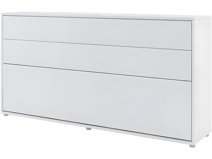 Artigeo Horizontal Wall Bed 90x200 cm Matte White Foldable Bed Consus QOWH82871