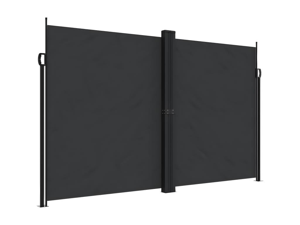 Black retractable side awning 200x600 cm DWQL89371
