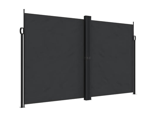 Black retractable side awning 200x600 cm DWQL89371
