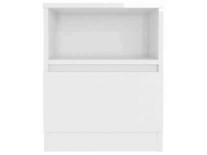 High-gloss white bedside table 40x40x50 2 CSZQ08380