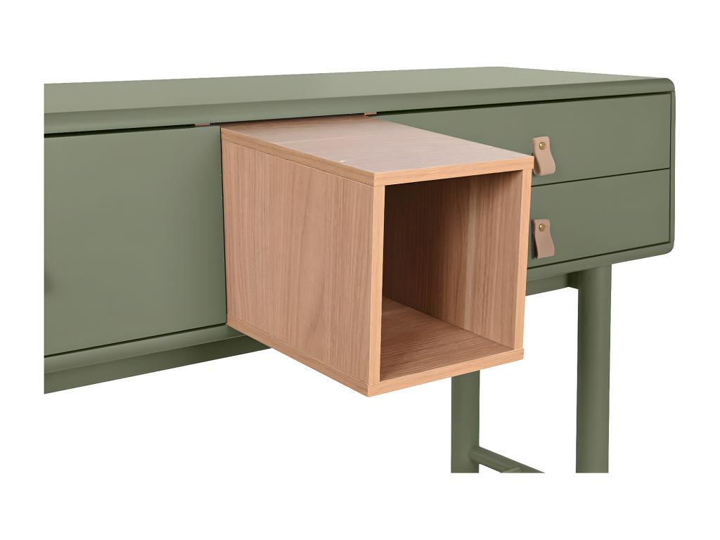 Console table in green wood - length 120 x depth 35 x height 90 cm SILX21468