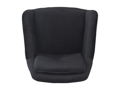 Set of 6 swivel velvet chairs - adjustable metal legs - Black LEMH28646