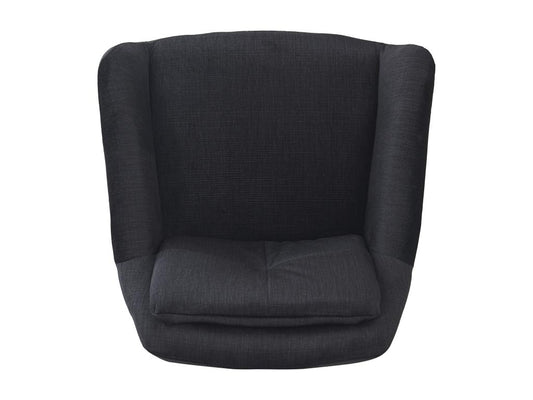 Set of 6 swivel velvet chairs - adjustable metal legs - Black LEMH28646