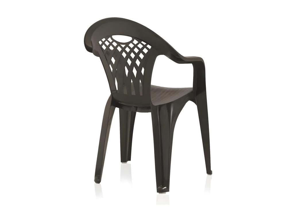 Set of 40 stackable resin garden chairs, brown - Length 58 x Depth 54 x Height 86 cm EXYO75154