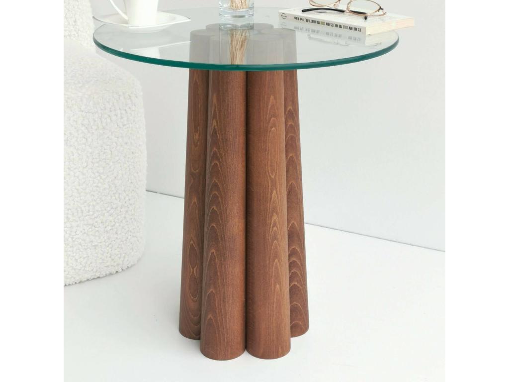 Artigeo Coffee Table, Magazine Rack for Sofa, Living Room Shelf, 45x50x50 cm, Walnut, PPPM94689