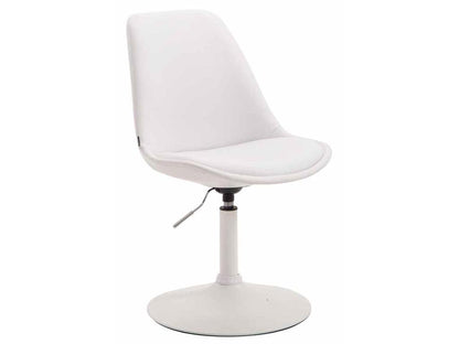 Dining chair - Faux leather / Metal - White - Chezlova HMXG37158