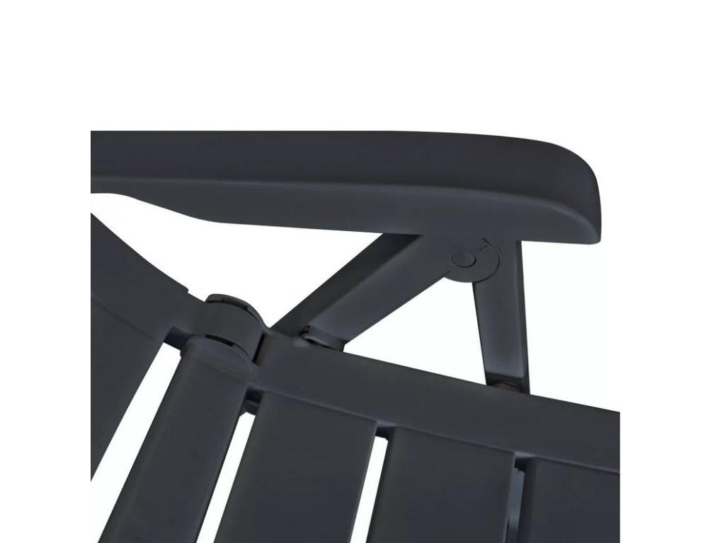 Artigeo Anthracite Plastic Folding Garden Chair - Set of 4 ZKUY89859