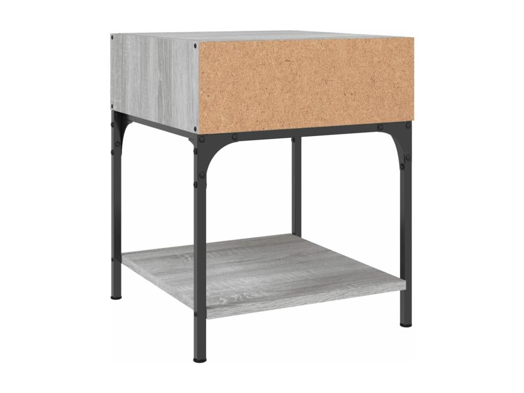 Artigeo bedside tables, 2 pcs, grey, 40x41x50 cm, engineered wood, DELB23198