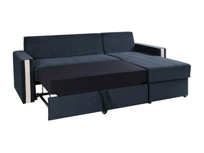 Artigeo 111 Corner Sofa Grey with Sleeping Function and Bed Box, 234x156x82cm VBLS21759
