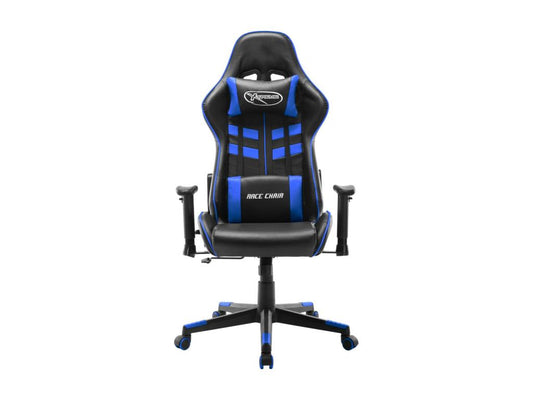 Gaming chair, black and blue, artificial leather, IRCL00323