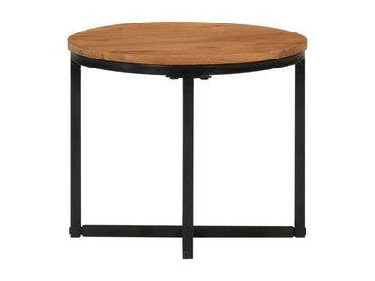 Coffee table 35x35x30 solid wood Artigeo and iron ZKRJ72958