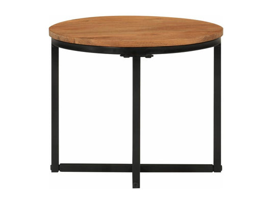 Coffee table 35x35x30 solid wood Artigeo and iron ZKRJ72958