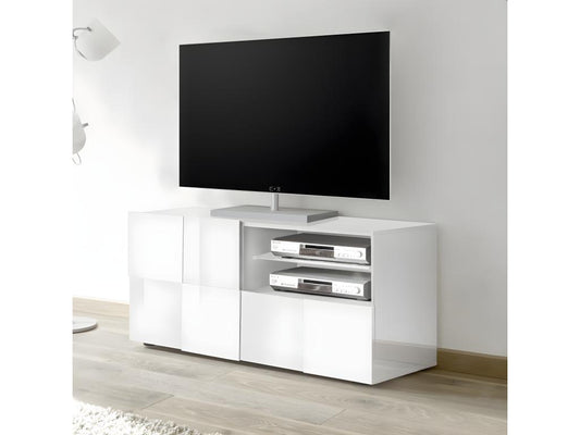 Small TV stand with 1 door and 1 drawer, 121 cm wide - Dama QGBQ42033