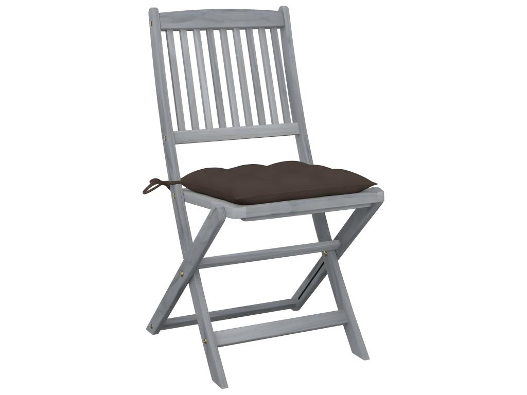 Artigeo HXRW42129 Folding Outdoor Chairs, Set of 2 with Cushions, Wood