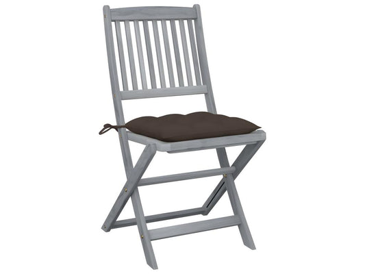 Artigeo HXRW42129 Folding Outdoor Chairs, Set of 2 with Cushions, Wood