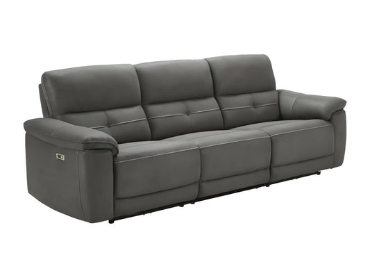 Chezlova Electric Reclining Microfiber Sofa - Dark Grey - 3-Seater Chezlova Electric LWXT00793