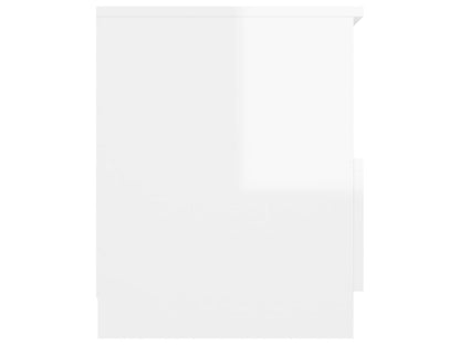 High-gloss white bedside table 40x40x50 2 CSZQ08380