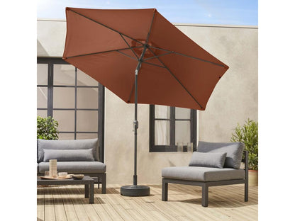 300cm Round Straight Parasol - Chezlova - Adjustable Central Aluminium Pole and Chezlova Opening ETIN06284