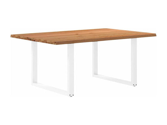 Light brown rectangular solid oak dining table HMIL79747