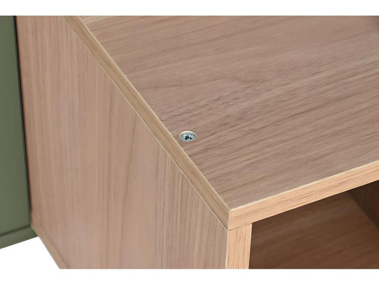 Console table in green wood - length 120 x depth 35 x height 90 cm SILX21468