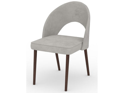 Modern chair in dark walnut wood and choice of fabric Cekuza-Tissu 27126 NFRQ97928
