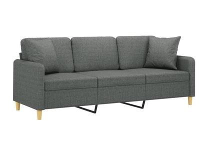 3-seater sofa with dark grey cushions, 180 cm, fabric JVSJ20099